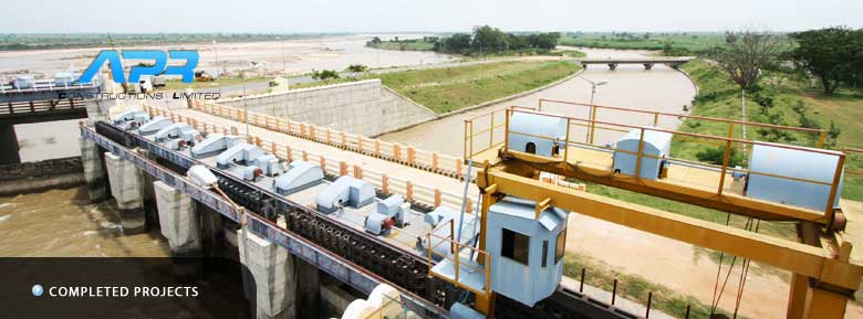 Construction of Tungabhadra Barrage Head Works near Sunkesula Village in Kurnool Dist.